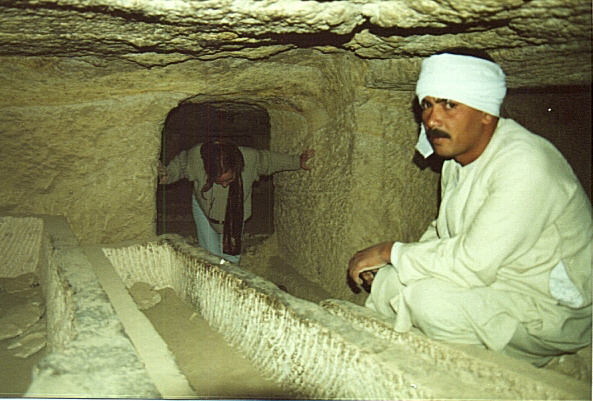Caroline explores an archeological site